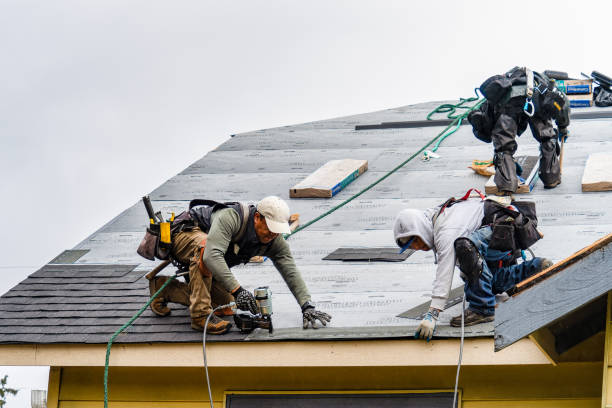 Professional Gutter Installation technician working in Perry Hall, MD